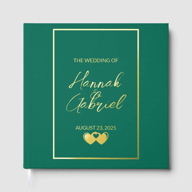Livre D'or Mariage Emerald Green (Recto)