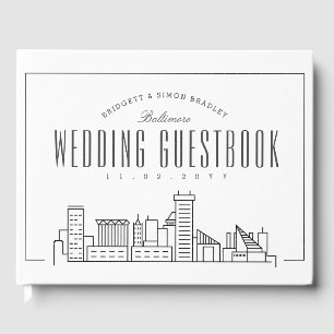 Livre D'or Mariage En Baltimore   Ligne Skyline Déco moderne