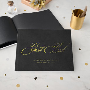 Livre D'or Mariage en impression de papier d'or et de velours