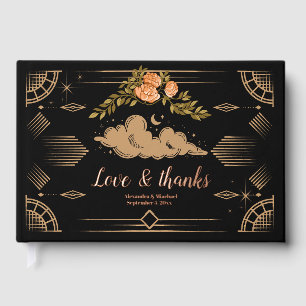 Livre D'or Mariage Étoiles Noires Célestes de Minuit 