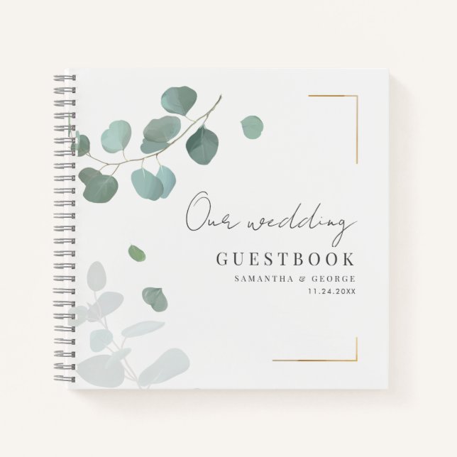 Livre d'or Mariage Eucalyptus (Devant)