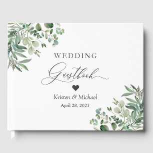 Livre D'or Mariage Feuille de l'Eucalyptus vert