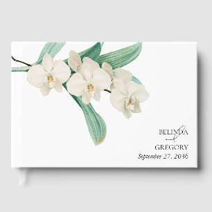 Livre D'or Mariage floral aquarelle Orchidées blanches