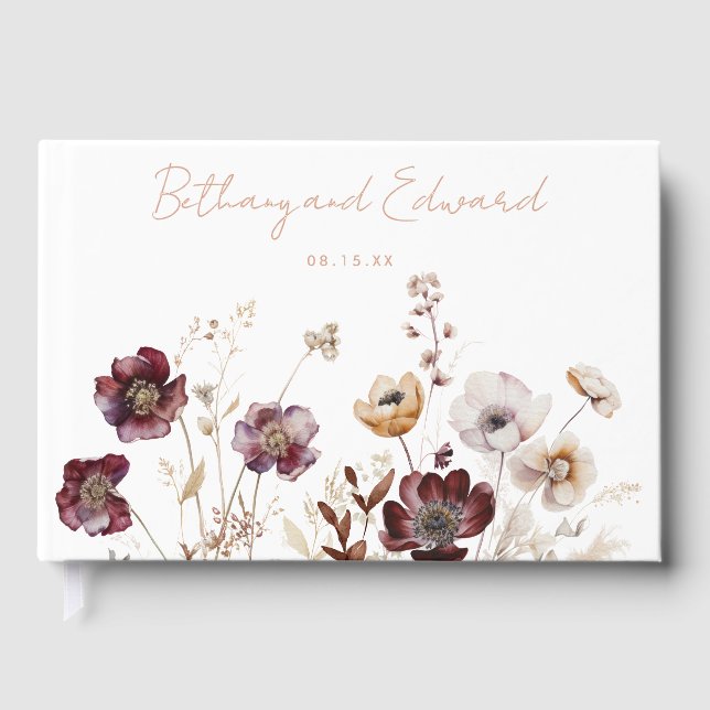 Livre D'or Mariage floral automne (Recto)