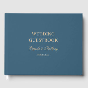 Livre D'or Mariage Floral Boho de la Marine