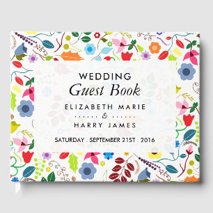 Livre D'or Mariage floral chic boho moderne