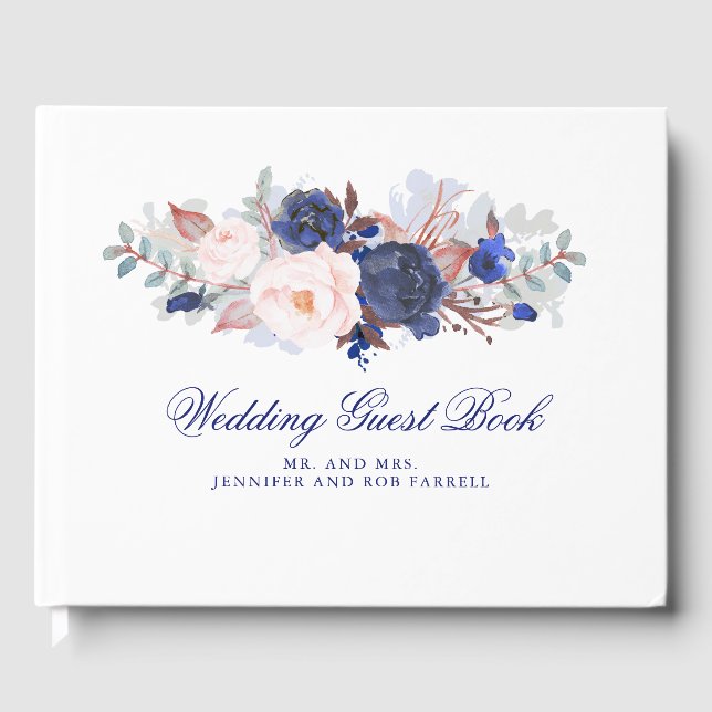 Livre D'or Mariage floral de la marine (Recto)