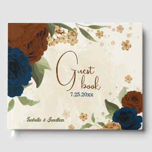 Livre D'or mariage floral de terre cuite