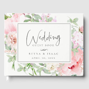 Livre D'or Mariage floral rose pâle