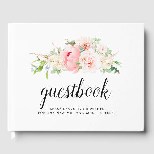Livre D'or Mariage floral rose pâle