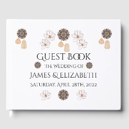 Livre D'or Mariage Floral Rustique Boho
