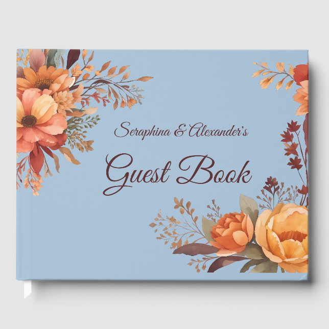 Livre D'or Mariage floral rustique de l'automne (Recto)