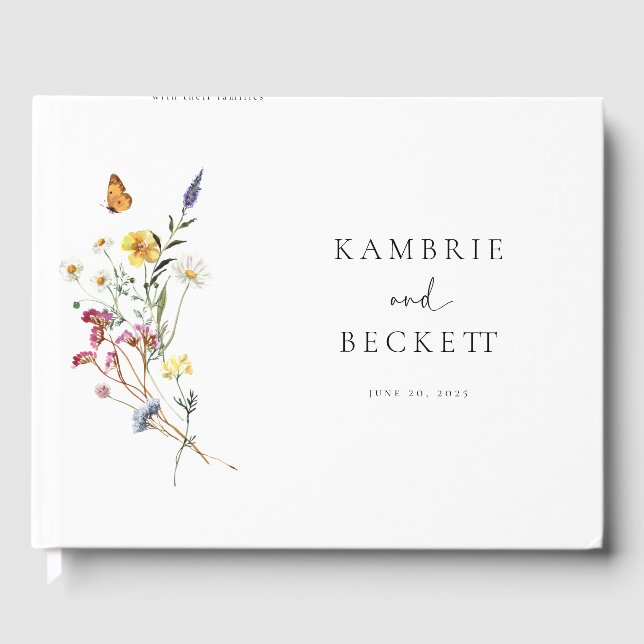 Livre D'or Mariage floral Wild Meadow (Recto)