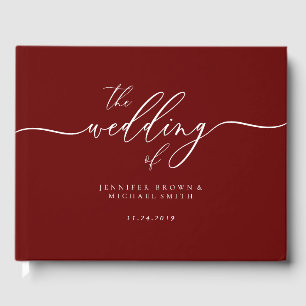 Livre D'or Mariage Formel Simple Moderniste Bourgogne
