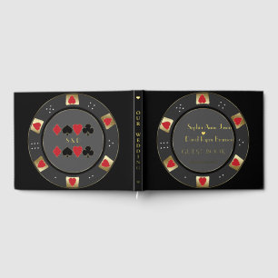 Livre D'or Mariage Gold Poker Chip Casino de luxe