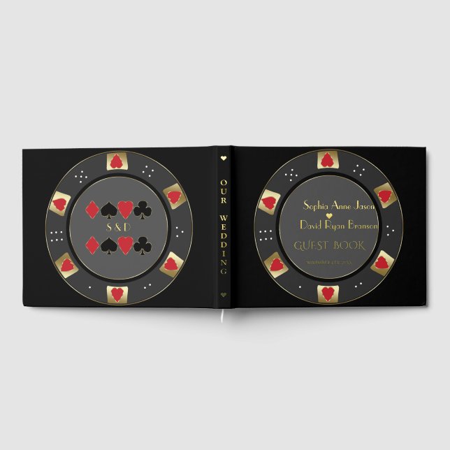 Livre D'or Mariage Gold Poker Chip Casino de luxe (Complet)