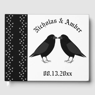 Livre D'or Mariage gothique Baiser Ravens Personnalisé