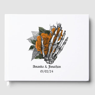 Livre D'or Mariage gothique Floral Orange
