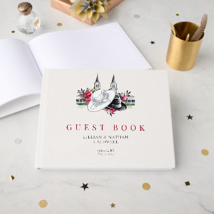 Livre D'or Mariage Kentucky Derby Spires Fleurs Roses Lanceme