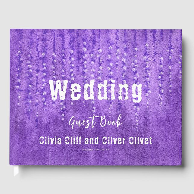 Livre D'or Mariage Lilac Lupines (Recto)