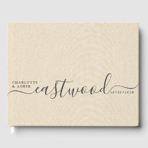 Livre D'or Mariage Mariage de crème Monogram