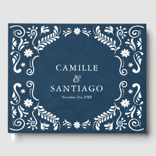 Livre D'or Mariage mexicain Blue Talavera