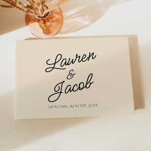 Livre D'or Mariage minimaliste de champagne moderne