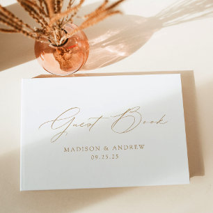 Livre d'or Mariage moderne Elegant Gold Script
