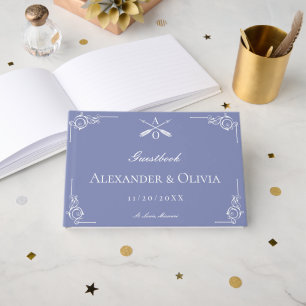 Livre D'or Mariage Monogramme et Flèches de périphérie