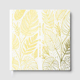 Livre D'or Mariage Monstera Gold Foliage