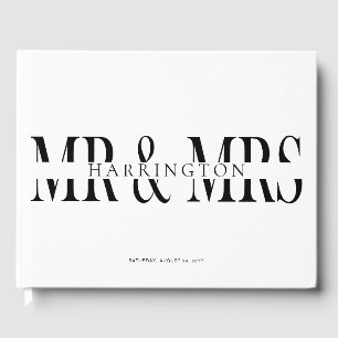 Livre D'or Mariage Mr & Mrs Typographie Moderne