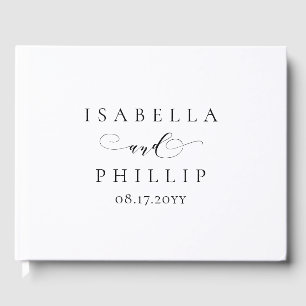 Livre D'or Mariage noir simple et élégant