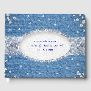 Livre D'or Mariage pailleté denim et diamants