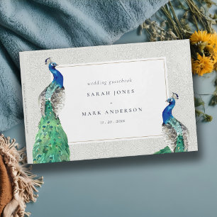 Livre D'or Mariage Peacock Ornate Classé