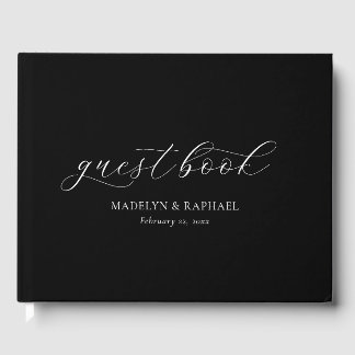 Livre D'or Mariage personnalisé avec script minimal moderne c