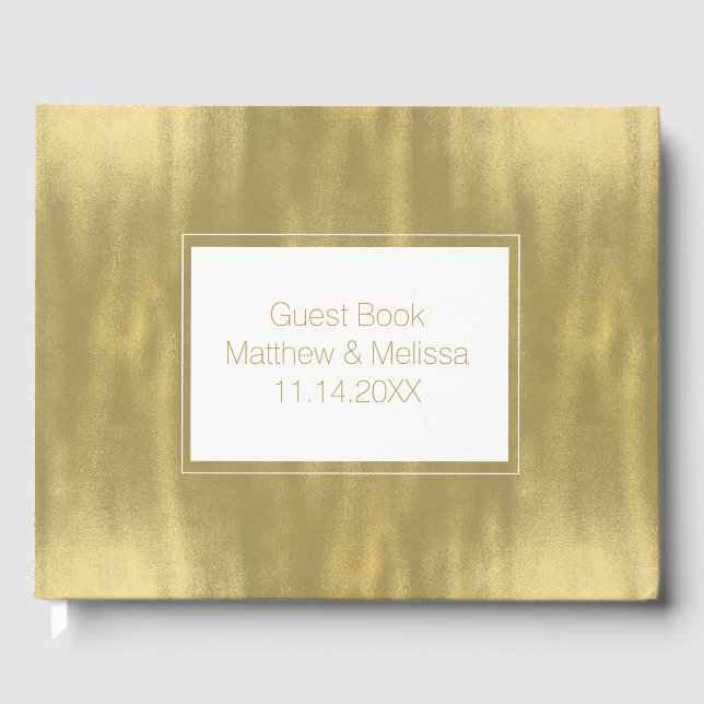 Livre D'or Mariage personnalisé Chic Gold (Recto)