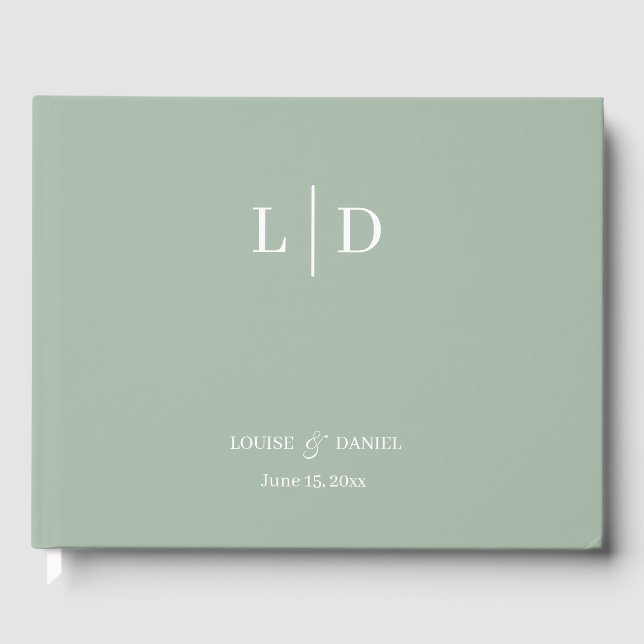 Livre D'or Mariage personnalisé minimal et simple (Recto)