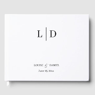 Livre D'or Mariage personnalisé minimal et simple