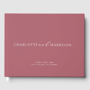 Livre D'or Mariage personnalisé Monogram Terracotta
