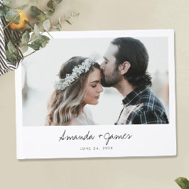 Livre D'or Mariage personnalisé photo moderne simple