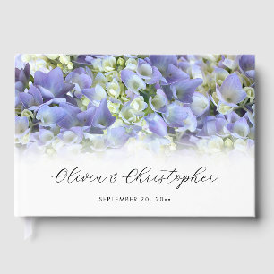 Livre D'or Mariage personnalisé Purple Hydrangea