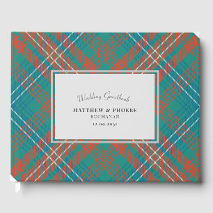 Livre D'or Mariage personnalisé Tartan Rustique Wilson Carrea