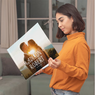 Livre D'or Mariage photo Boho Hot rose Fleur sauvage