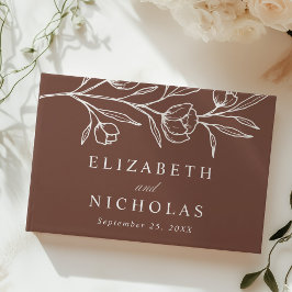 Livre D'or Mariage photo floral Brown