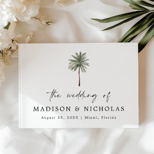 Livre D'or Mariage photo minimal Palm Tree