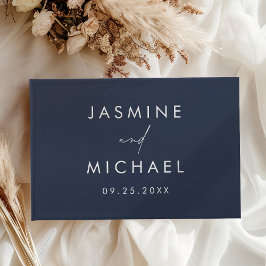 Livre D'or Mariage photo Navy moderne