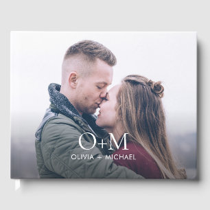 Livre D'or Mariage photo simple et moderne Monogramme
