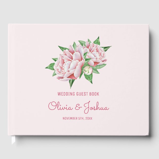 Livre D'or Mariage Pink Peony (Recto)