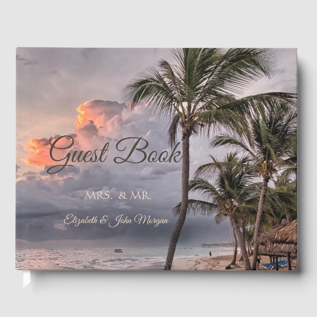 Livre D'or Mariage plage, Palm (Recto)