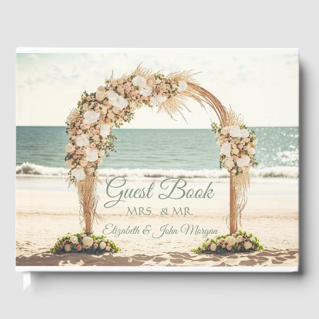 Livre D'or Mariage plage Roses d'Arbor (Recto)
